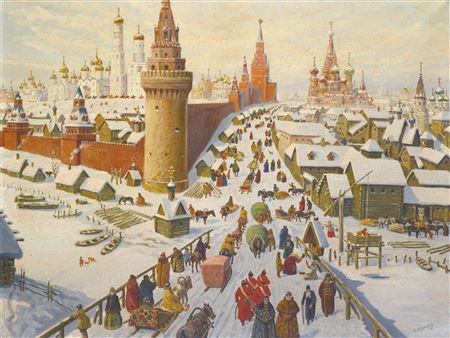 THE KREMLIN ON A BUSY MORNING by Konstantin Konstantinovich Kuznetsov - Auction record, sale price, and art valuation. Compare with similar artists and explore comparable artworks.