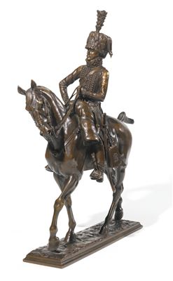 A MOUNTED HUSSAR by Pierre Nicolas Tourgueneff - Auction record, sale price, and art valuation. Compare with similar artists and explore comparable artworks.