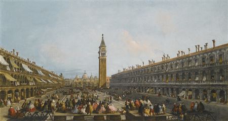 VENICE, A VIEW OF THE PIAZZA SAN MARCO WITH THE USCITA IN POZZETTA OF DOGE PIETRO GRIMANI ON 30 JUNE 1741