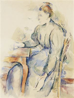 FEMME ASSISE (MADAME CÉZANNE)