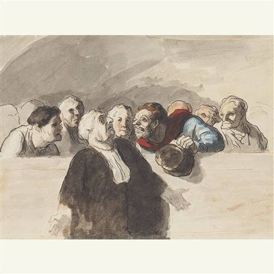 LE DÉFENSEUR (AVANT L'AUDIENCE - LE PLAIDOYER) by Honore Daumier - Auction record, sale price, and art valuation. Compare with similar artists and explore comparable artworks.
