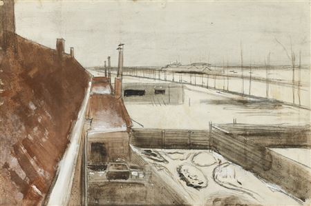 VIEW FROM THE WINDOW OF VINCENT'S STUDIO IN WINTER