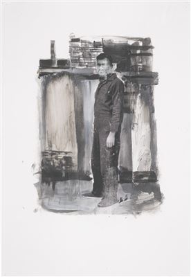 Portrait of Adrian Ghenie: UNTITLED (STUDY FOR SELF PORTRAIT STANDING)