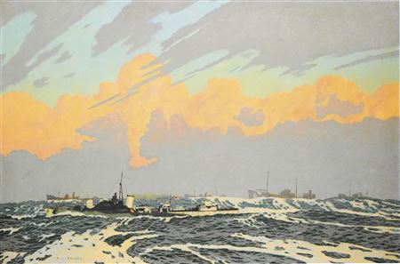 A BRITISH NAVAL CONVOY