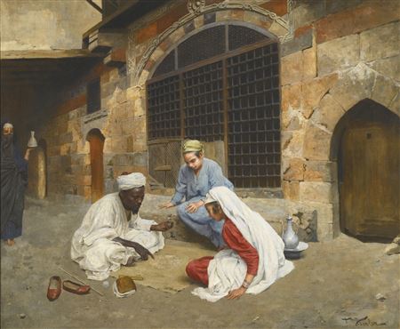 THE FORTUNE TELLER OF CAIRO by Franz Xaver Kosler - Auction record, sale price, and art valuation. Compare with similar artists and explore comparable artworks.