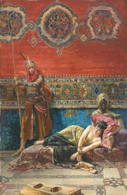 CAPTIVE IN THE HAREM by Ferencz Eisenhut - Auction record, sale price, and art valuation. Compare with similar artists and explore comparable artworks.