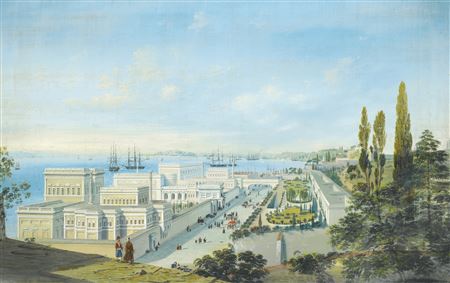 THE ÇIRAGAN PALACE, TOPKAPI BEYOND by Carlo Bossoli - Auction record, sale price, and art valuation. Compare with similar artists and explore comparable artworks.