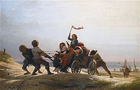 FRÖHLICHE MORGENFAHRT (THE RETURN FROM FISHING) by Johann Georg Meyer von Bremen - Auction record, sale price, and art valuation. Compare with similar artists and explore comparable artworks.