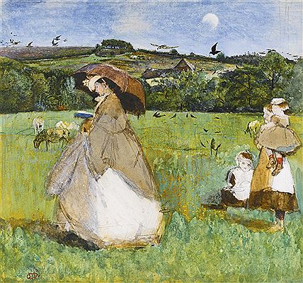 Sample artwork by George John Pinwell (1842 - 1875), known for painting - View similar artists and auction records