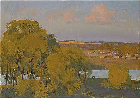 Sample artwork by Sergei Vassilievich Gerasimov (1885 - 1964), known for portrait, landscape painting - View similar artists and auction records