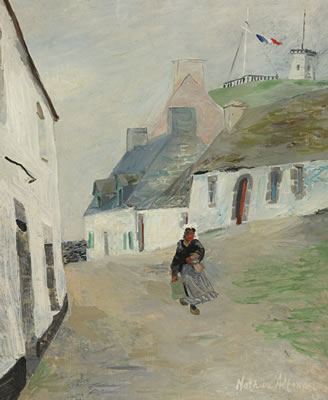 WOMAN IN A VILLAGE