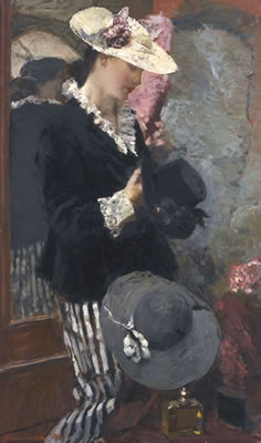THE MILLINER by Aleksei Vladimirovich Isupov - Auction record, sale price, and art valuation. Compare with similar artists and explore comparable artworks.