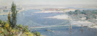 PARKOVY BRIDGE IN KIEV by Sergei Shishko - Auction record, sale price, and art valuation. Compare with similar artists and explore comparable artworks.