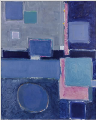 BLUE PAINTING (SQUARES AND DISC) : AUGUST 1958 - FEBRUARY 1959