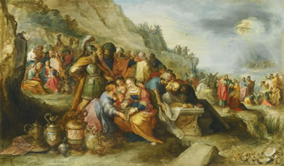 THE ISRAELITES, AFTER CROSSING THE RED SEA, AT THE TOMB OF THE PATRIARCH JOSEPH