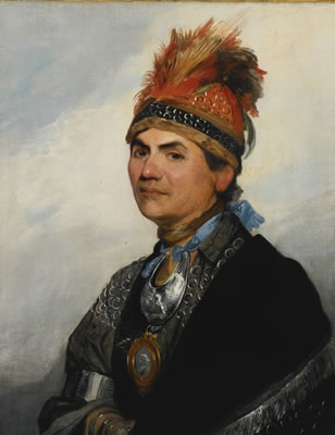 PORTRAIT OF THE MOHAWK CHIEFTAIN THAYENDANEGEA, KNOWN AS JOSEPH BRANT (1742-1807)
