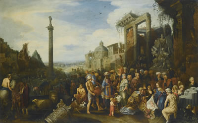 Sample artwork by Willem Van Nieulandt II (1584 - 1635), known for religious paintings, views of rome - View similar artists and auction records