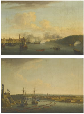 TWO VIEWS OF THE SIEGE OF HAVANA, 1762