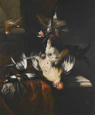 STILL-LIFE OF DEAD GAME AND SONGBIRDS