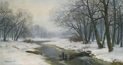 Sample artwork by Ivan Augustovich Veltz (1866 - 1926), known for landscape painting - View similar artists and auction records