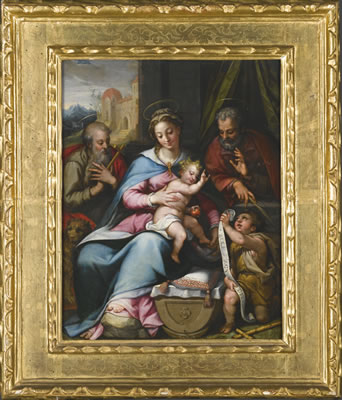 HOLY FAMILY WITH SAINT JEROME AND THE INFANT JOHN THE BAPTIST