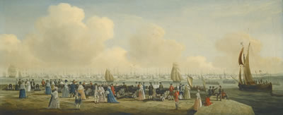 Sample artwork by John (The Elder) Cleveley (c. 1712 - 1777), known for ship portraits, dockyard and celebration scene painting - View similar artists and auction records