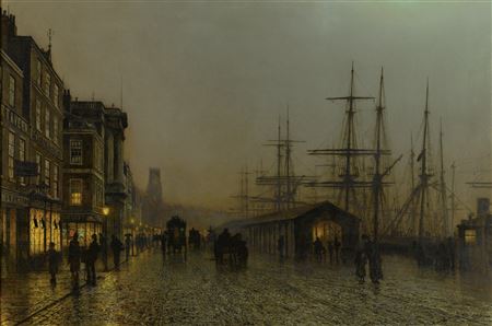 GLASGOW, SATURDAY NIGHT by John Atkinson Grimshaw - Auction record, sale price, and art valuation. Compare with similar artists and explore comparable artworks.