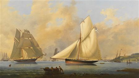 A YACHT FROM THE IMPERIAL YACHT CLUB OF RUSSIA, OFF COWES
