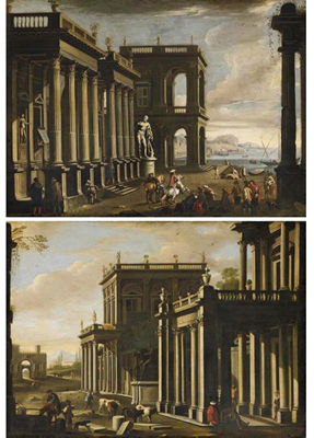 Sample artwork by Alessandro Saluzzi (1590 - 1655/60), known for capriccio painting, collaboration with figure painters - View similar artists and auction records