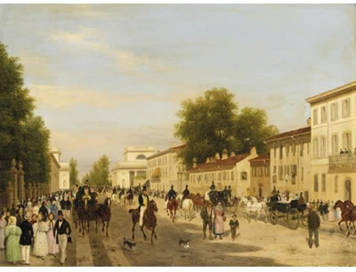 VEDUTA DEL CORSO DI PORTA ORIENTALE IN MILANO by Giuseppe Canella - Auction record, sale price, and art valuation. Compare with similar artists and explore comparable artworks.