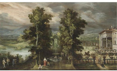 Veduta del parco di una villa con figure vicino a una fontana by Lodewyk (Ludovic Lodewyck) Toeput - Auction record, sale price, and art valuation. Compare with similar artists and explore comparable artworks.