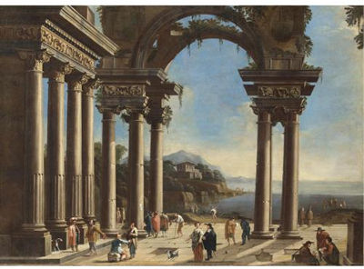 Capriccio architettonico con figure by Alessandro Saluzzi - Auction record, sale price, and art valuation. Compare with similar artists and explore comparable artworks.