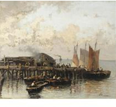 ARRIVO DEI PESCATORI AL MOLO by Achille Dovera - Auction record, sale price, and art valuation. Compare with similar artists and explore comparable artworks.