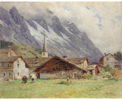 Sample artwork by Achille Beltrame (1871 - 1945), known for painting, newspaper illustrations, commercial art - View similar artists and auction records