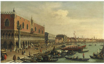 VENEZIA, IL PALAZZO DUCALE E LA RIVA DEGLI SCHIAVONI