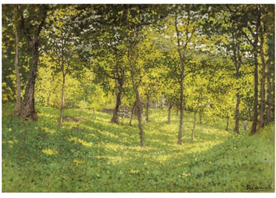 Sample artwork by Enrico Reycend (1855 - 1928), known for landscape painting influenced by camille corot and impressionist painters like manet and monet - View similar artists and auction records