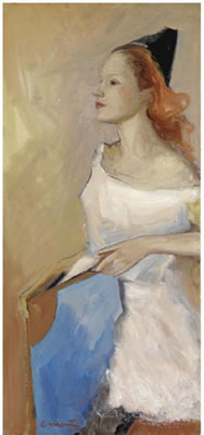 FIGURA CON BERRETTO NERO
