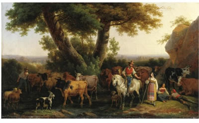 PAESAGGIO PASTORALE NELLA CAMPAGNA ROMANA