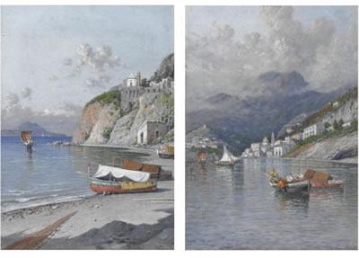 VEDUTE DELLA COSTIERA AMALFITANA (2) by Giuseppe Carelli - Auction record, sale price, and art valuation. Compare with similar artists and explore comparable artworks.