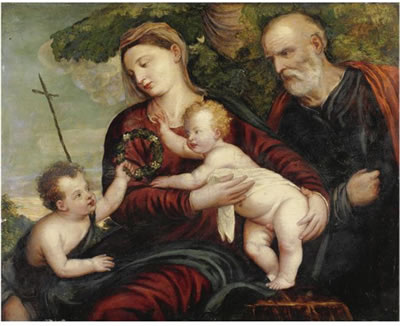 SACRA FAMIGLIA CON SAN GIOVANNINO
