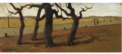 ALBERI D'AUTUNNO by Giovanni Bartolena - Auction record, sale price, and art valuation. Compare with similar artists and explore comparable artworks.