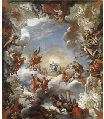 MODELLO PER L'AFFRESCO DE 'L'APOTEOSI DI MARCANTONIO II COLONNA' A PALAZZO COLONNA A ROMA