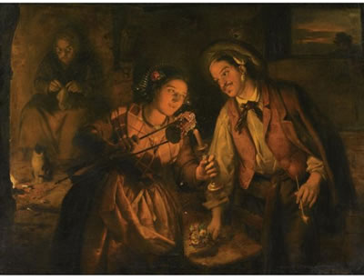 GLI AMANTI by Angelo Inganni - Auction record, sale price, and art valuation. Compare with similar artists and explore comparable artworks.
