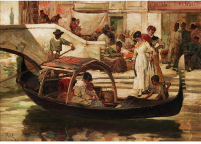 MARKET DAY, VENICE by William Henry Pike - Auction record, sale price, and art valuation. Compare with similar artists and explore comparable artworks.