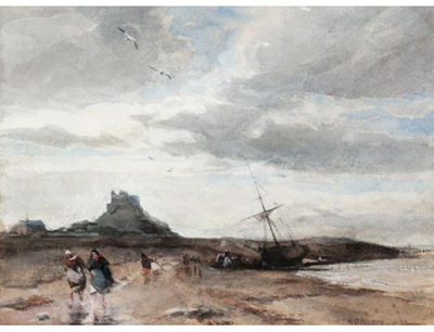 Sample artwork by Robert Buchan Nisbet (1857 - 1942), known for landscape painting, coastal - View similar artists and auction records