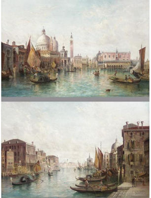 A VIEW OF THE DOGANA AND ST MARK'S SQUARE; AND A VIEW OF THE GRAND CANAL (a pair)
