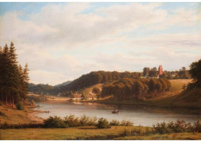 BOATING ON THE LAKE IN SUMMER by Frederik Kiaerskou - Auction record, sale price, and art valuation. Compare with similar artists and explore comparable artworks.