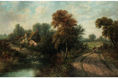 LANDSCAPE WITH FIGURES by John Henry Boel - Auction record, sale price, and art valuation. Compare with similar artists and explore comparable artworks.