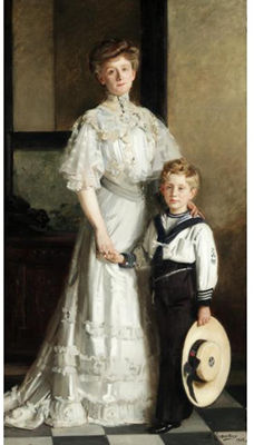 PORTRAIT OF A WOMAN AND HER SON IN A SAILOR SUIT by Hubert Denis Etcheverry - Auction record, sale price, and art valuation. Compare with similar artists and explore comparable artworks.