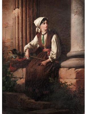 Sample artwork by Julius Weyde (1822 - 1860), known for landscape, genre, and portrait painting - View similar artists and auction records